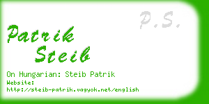 patrik steib business card